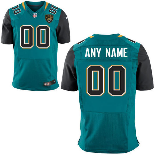 Nike Jacksonville Jaguars Customized Teal Green Stitched Elite Men's NFL Jersey